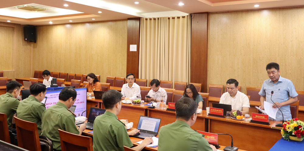 Đoàn Thanh tra Bộ Công an làm việc tại Trường Đại học Văn hóa TP. Hồ Chí Minh về công tác bảo vệ bí mật nhà nước, an ninh mạng và an toàn thông tin mạng