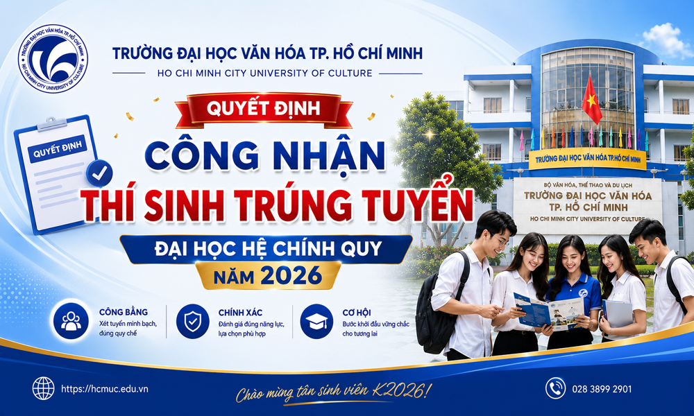 Quyết định về việc công nhận thí sinh trúng tuyển trình độ đại học hệ chính quy, niên khóa 2026-2030